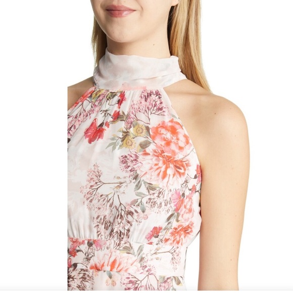 Eliza J Floral Maxi Halter Dress. Women’s 2 - Picture 3 of 12